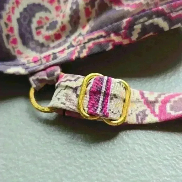 Lands' End Women's One Piece Pink Paisley Swimsuit 50s Style Size 12 - Picture 9 of 10